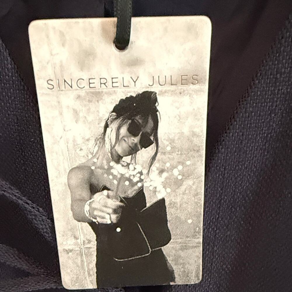 Sincerely Jules NWT Navy Tie Vest Large - Picture 3 of 6